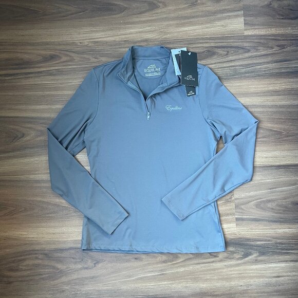 Equiline Women's Estrae Second Skin UV Longsleeve Shirt - Gray - L - Picture 1 of 3